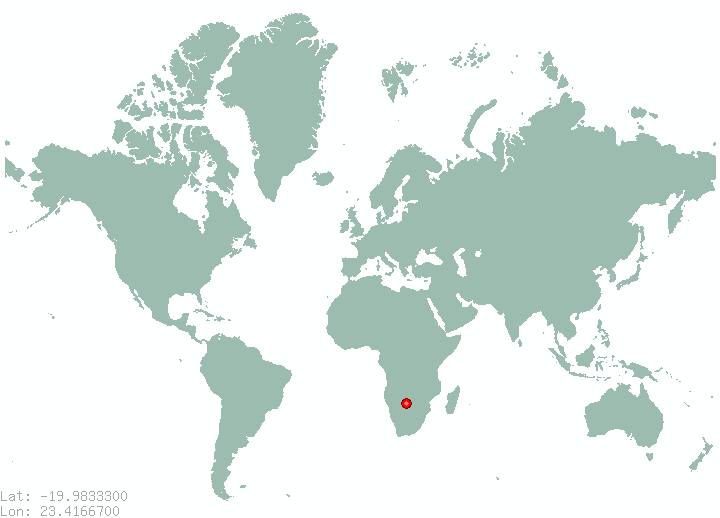 Maun in world map